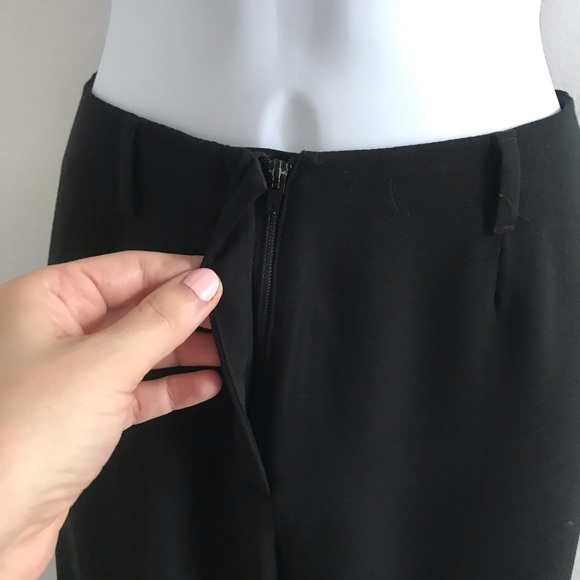 Sisley Black Straight Cut Lightweight Summer Pants Y2K 90’s - Picture 6 of 16